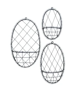 Krasilnikoff Osterei - Deko Wandkörbe 3er Set