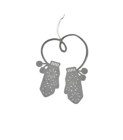 Krasilnikoff Weihnachtsanhänger Handschuhe Large aus Zink