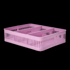 RICE Besteck Korb aus Metall, pink