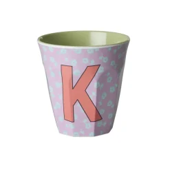 RICE Buchstaben-Becher mit Blumen Medium