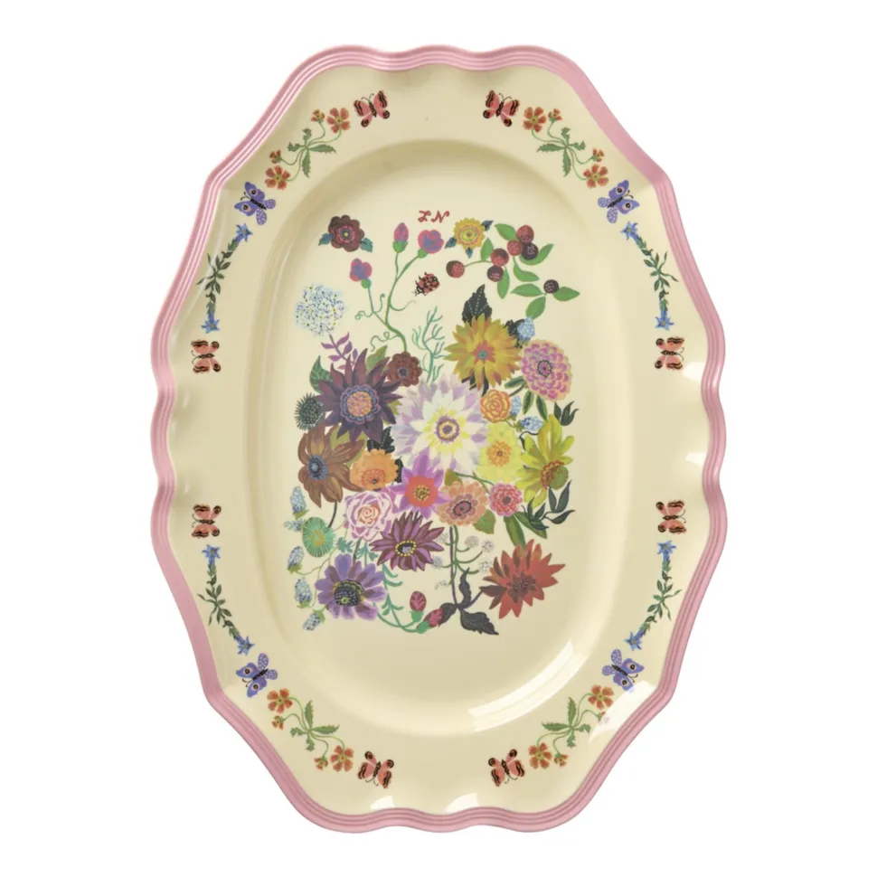 RICE Große Vintage Servierplatte Nathalie Lété