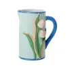 RICE Handbemalter Keramik Krug mit Tulpen