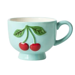RICE Keramik Becher mit Kirschen