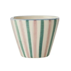 RICE Keramik Espressotasse Handgemacht Streifen