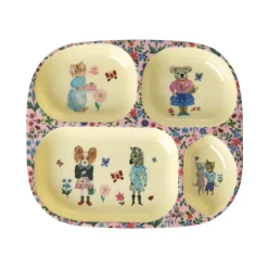 RICE Kinderteller mit 4er Einteilung Nathalie Lété