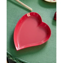 RICE Melamin Herz Platte Red Kiss