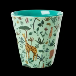 RICE Melamin Kinder Becher Medium Jungle Animals All Over