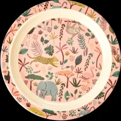 RICE Melamin Kinderteller Jungle Animals All Over