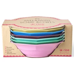 RICE Melamin Suppenteller Show Your True Colors 6er-Set