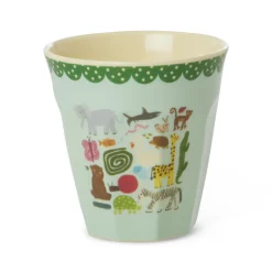 RICE Mittelgroßer Kinderbecher aus Melamin Wildlife