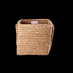 RICE quadratischer Korb Raffia