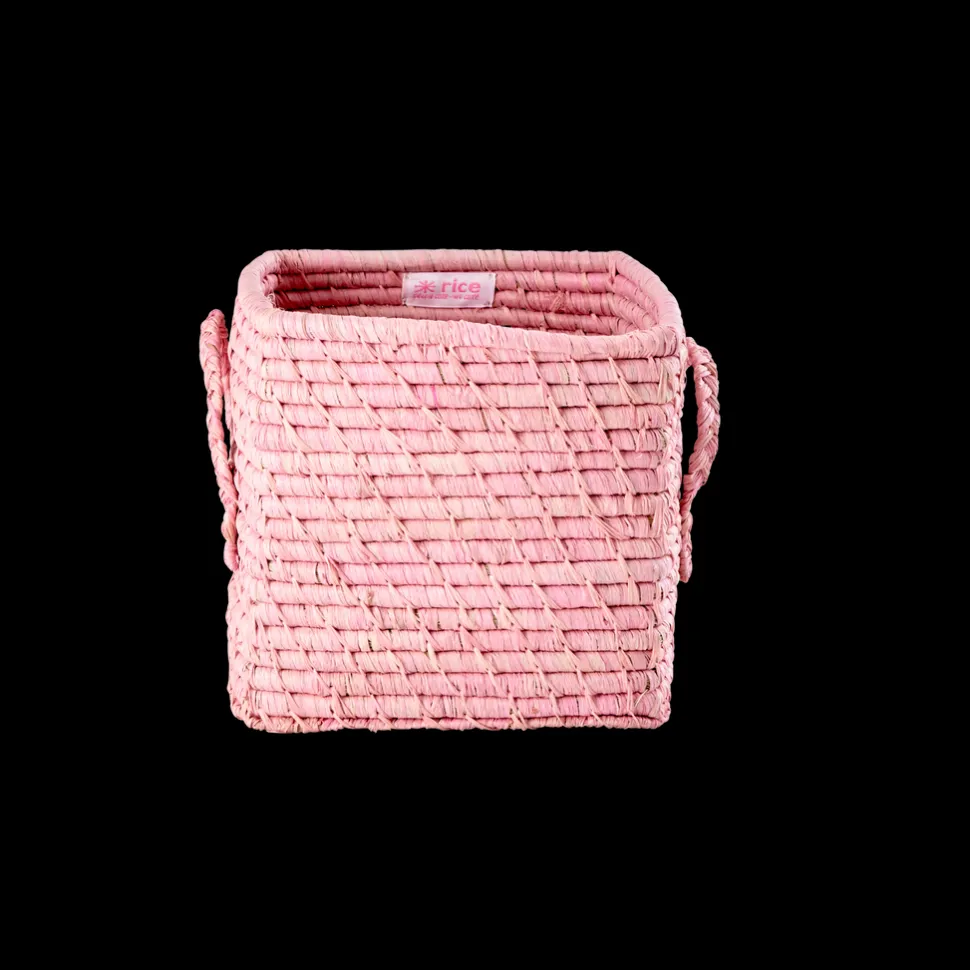 RICE quadratischer Korb Raffia