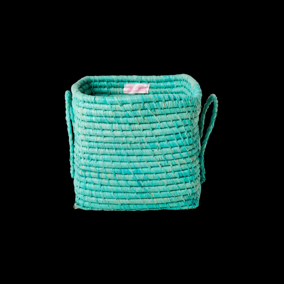 RICE quadratischer Korb Raffia