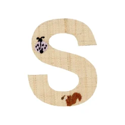 RICE Raffia Buchstaben Sticker