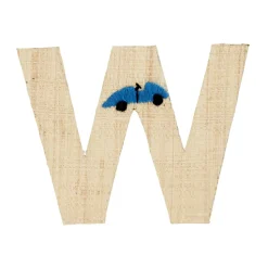 RICE Raffia Buchstaben Sticker