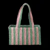 RICE Raffia Shoppingtasche Streifen