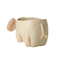 RICE Seegras Aufbewahrungskorb Elefant