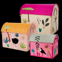 RICE Spielzeug Aufbewahrungskörbe Jungle Animals