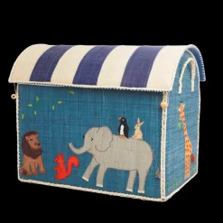 RICE Spielzeugkörbe Aufbewahrung Zootiere 3er Set