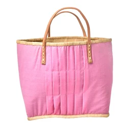 RICE Tasche aus Bast mit Henkel